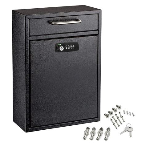 steel wall mount drop box|wall mounted locking drop box.